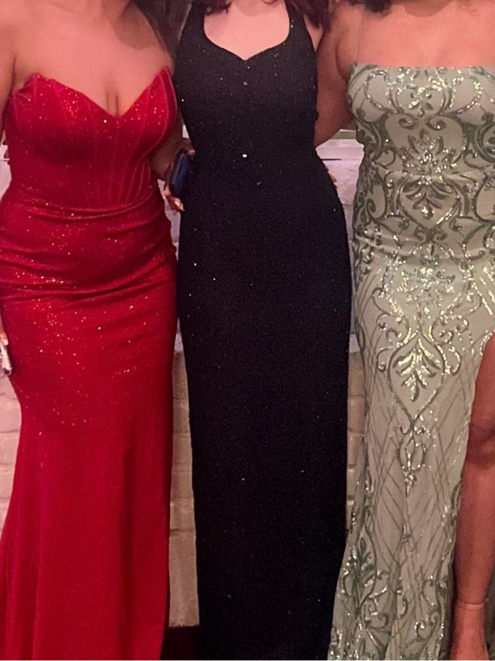 Sparkling Black Halter Prom Gown